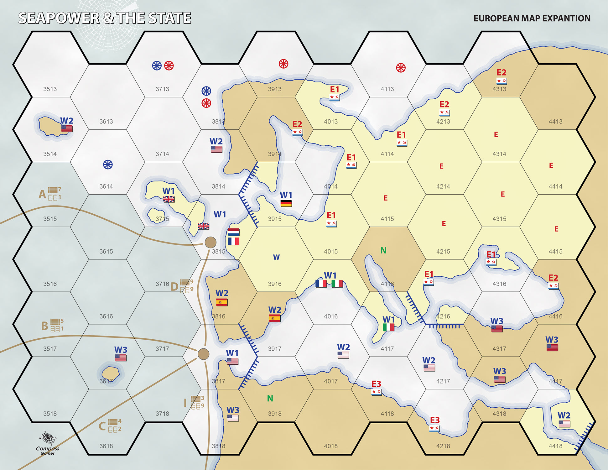 Seapower & The State Europe map