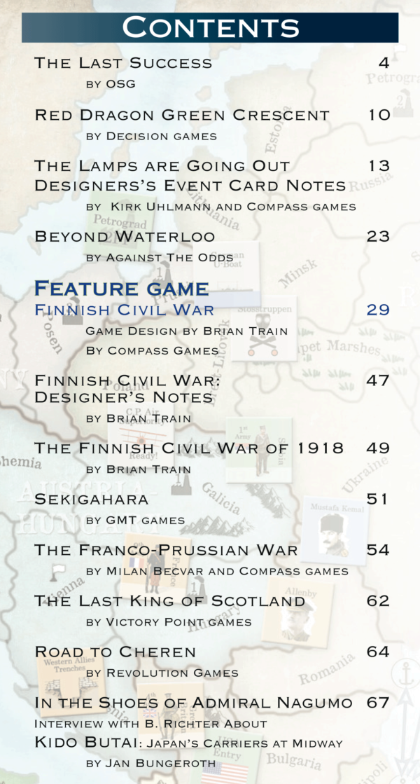 Issue 84:  Magazine & Game (Finnish Civil War)