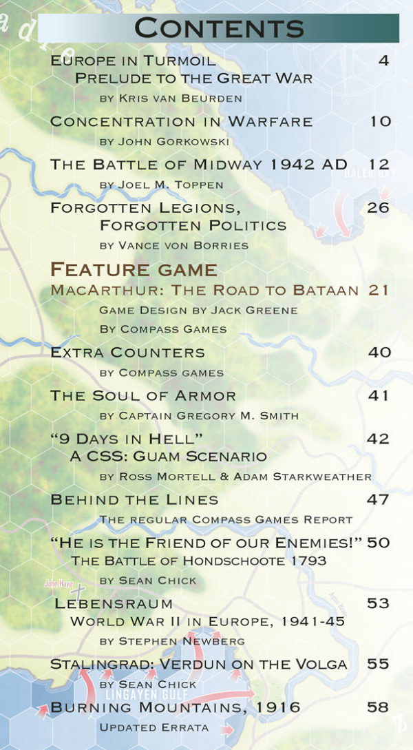 Issue 90 Magazine & Game (MacArthur The Road to Bataan) Compass Games