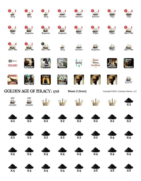 Golden Age of Piracy counter sheet 2 of 3 (front)