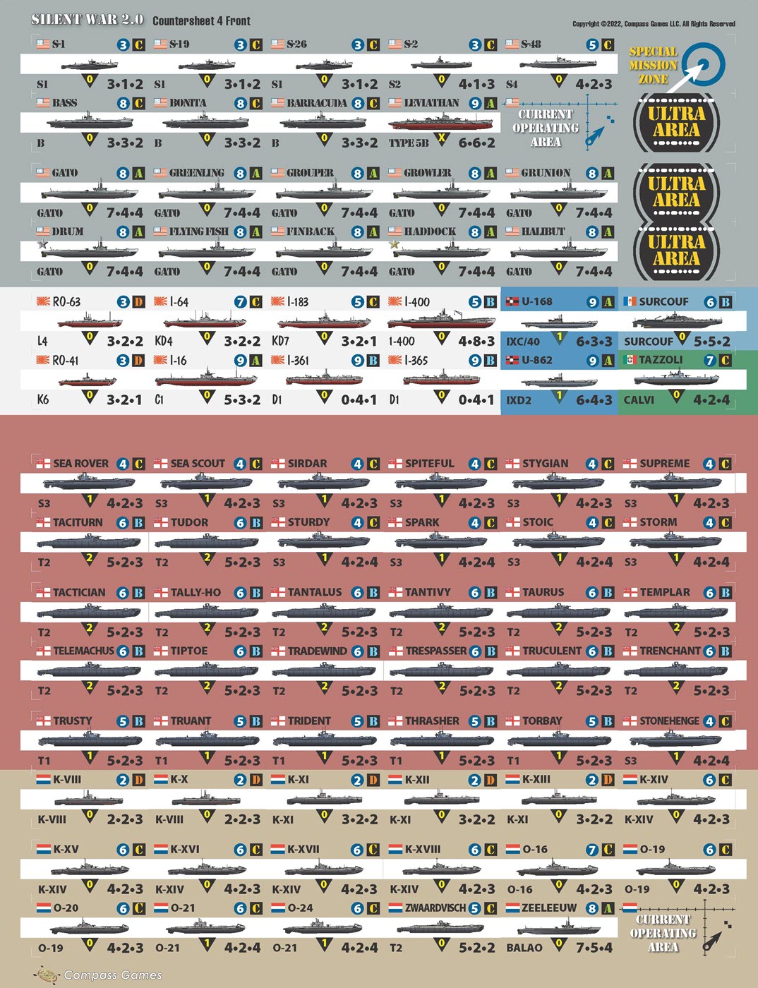 Silent War and IJN, Deluxe 2nd Edition – Compass Games