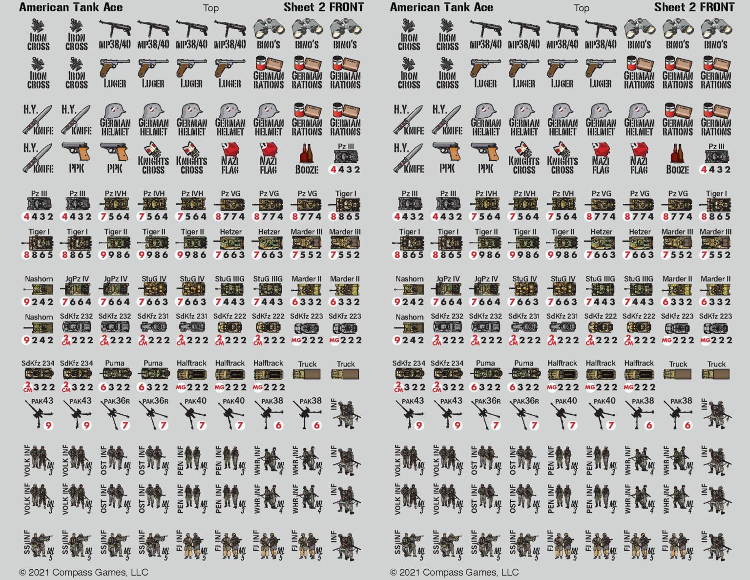 American Tank Ace Europe, 194445 Compass Games