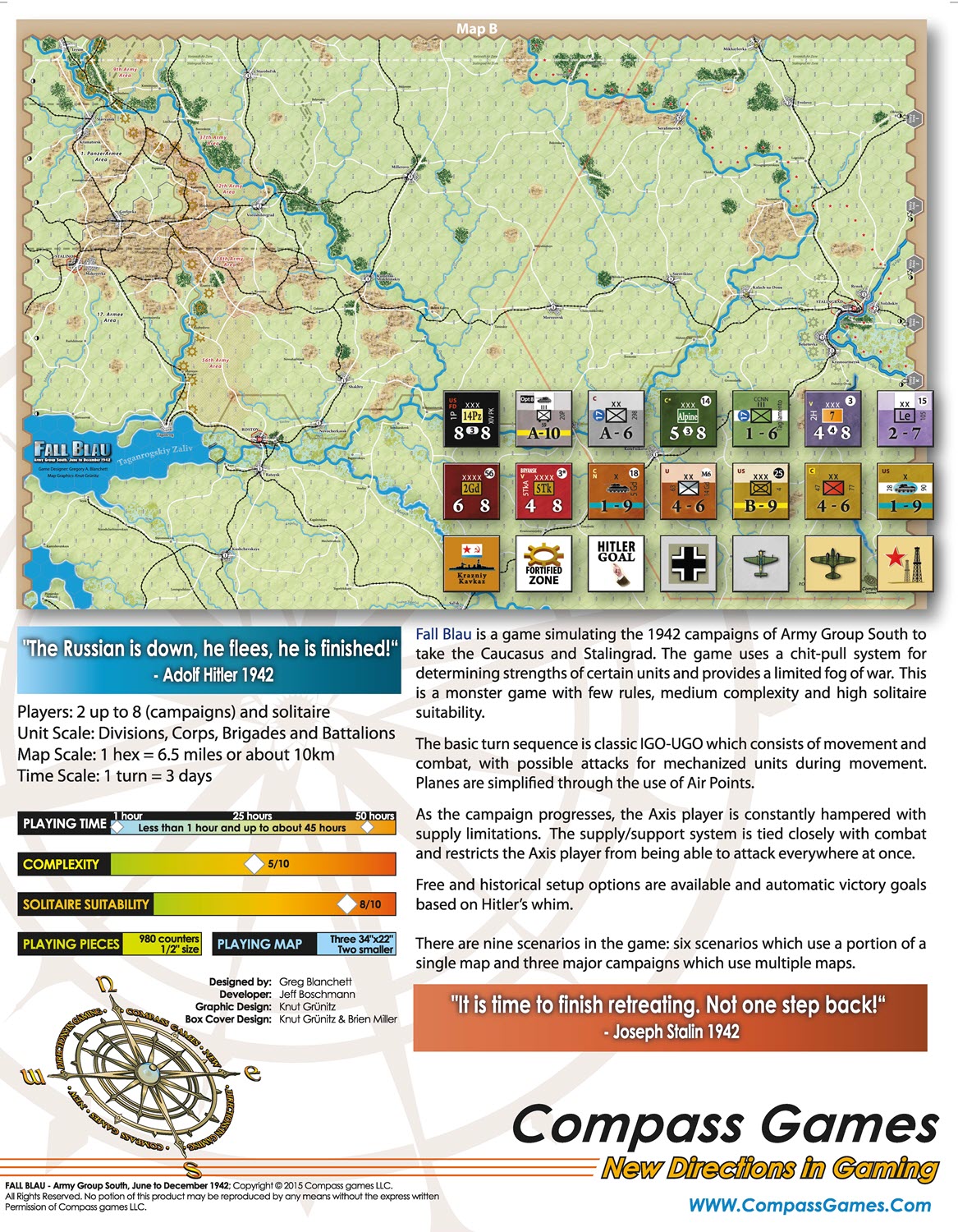 Fall Blau Army Group South, June to December 1942 Compass Games