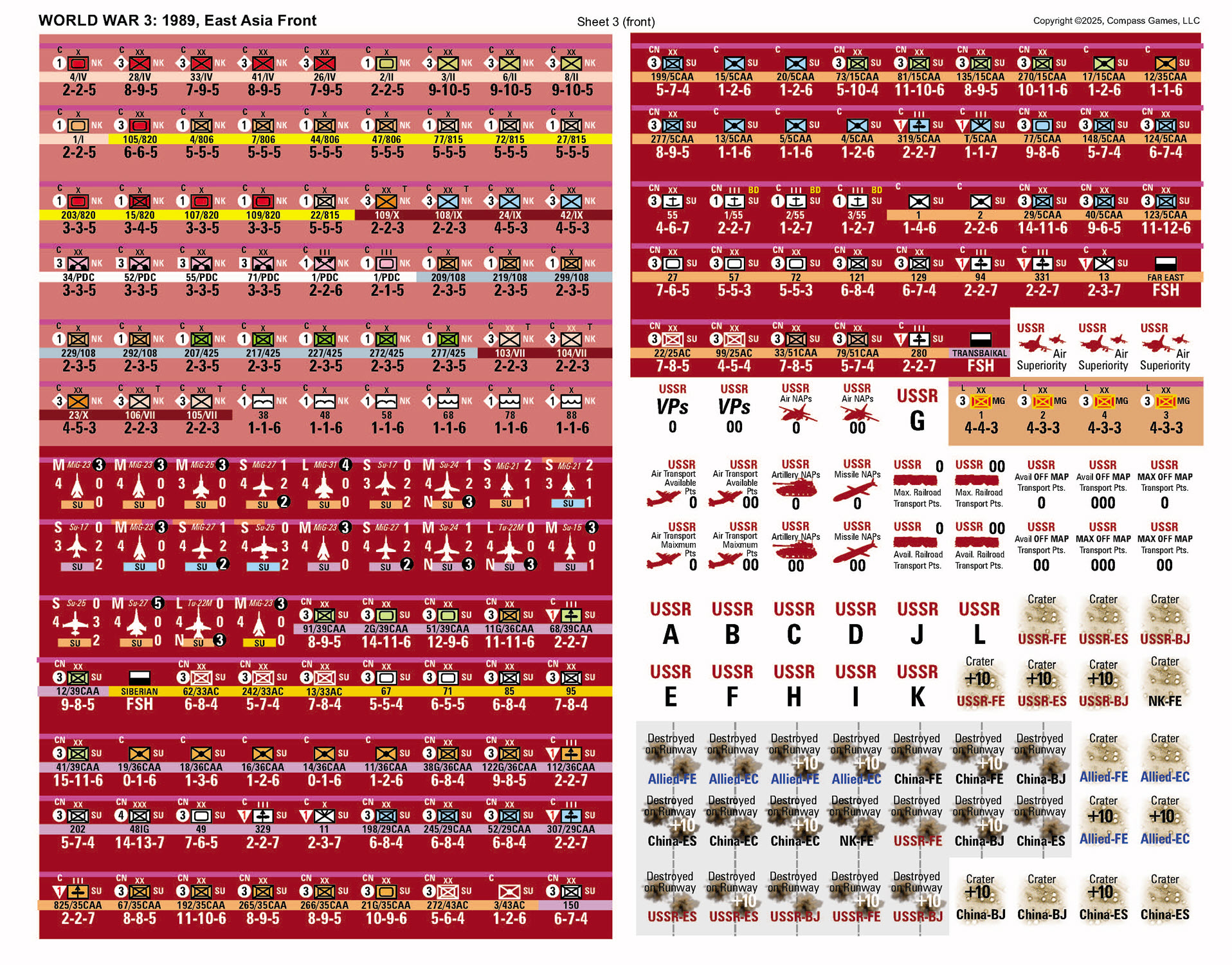 World War 3: 1989, East Asia Front (Pay Later) – Compass Games