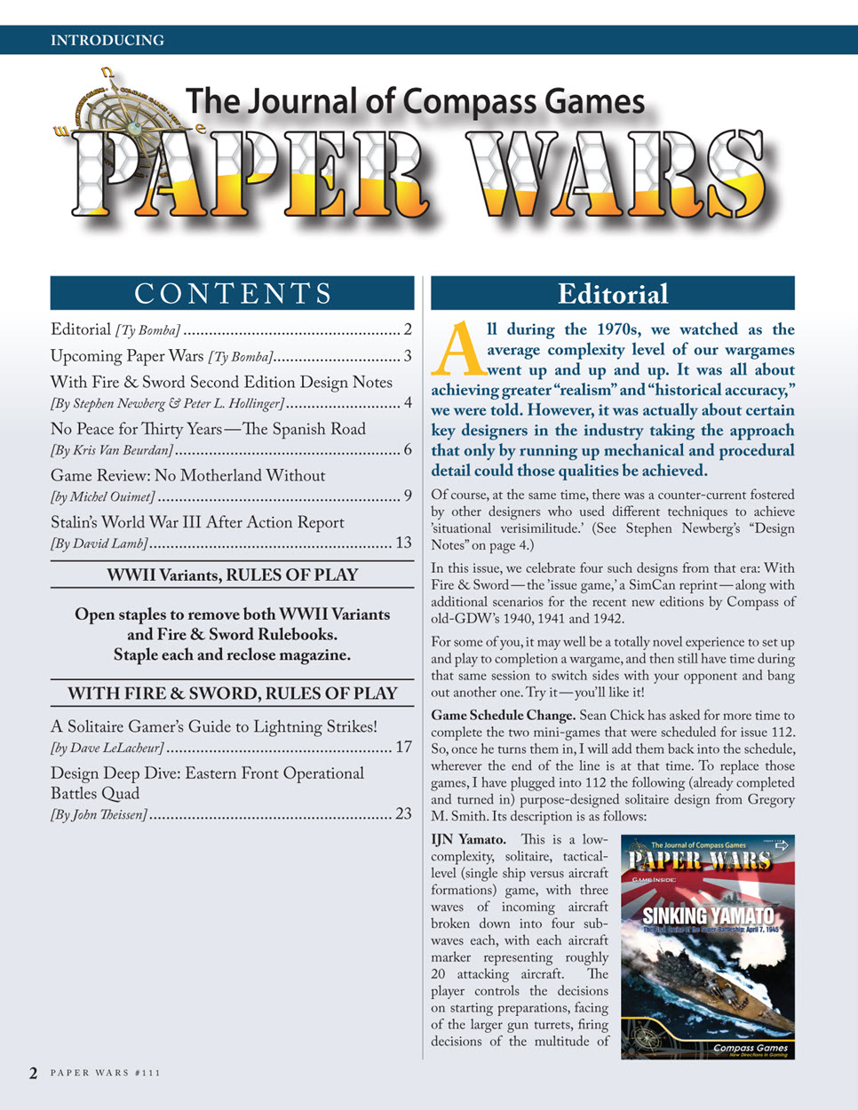 Issue 111: Magazine & Game (With Fire & Sword) - Image 2