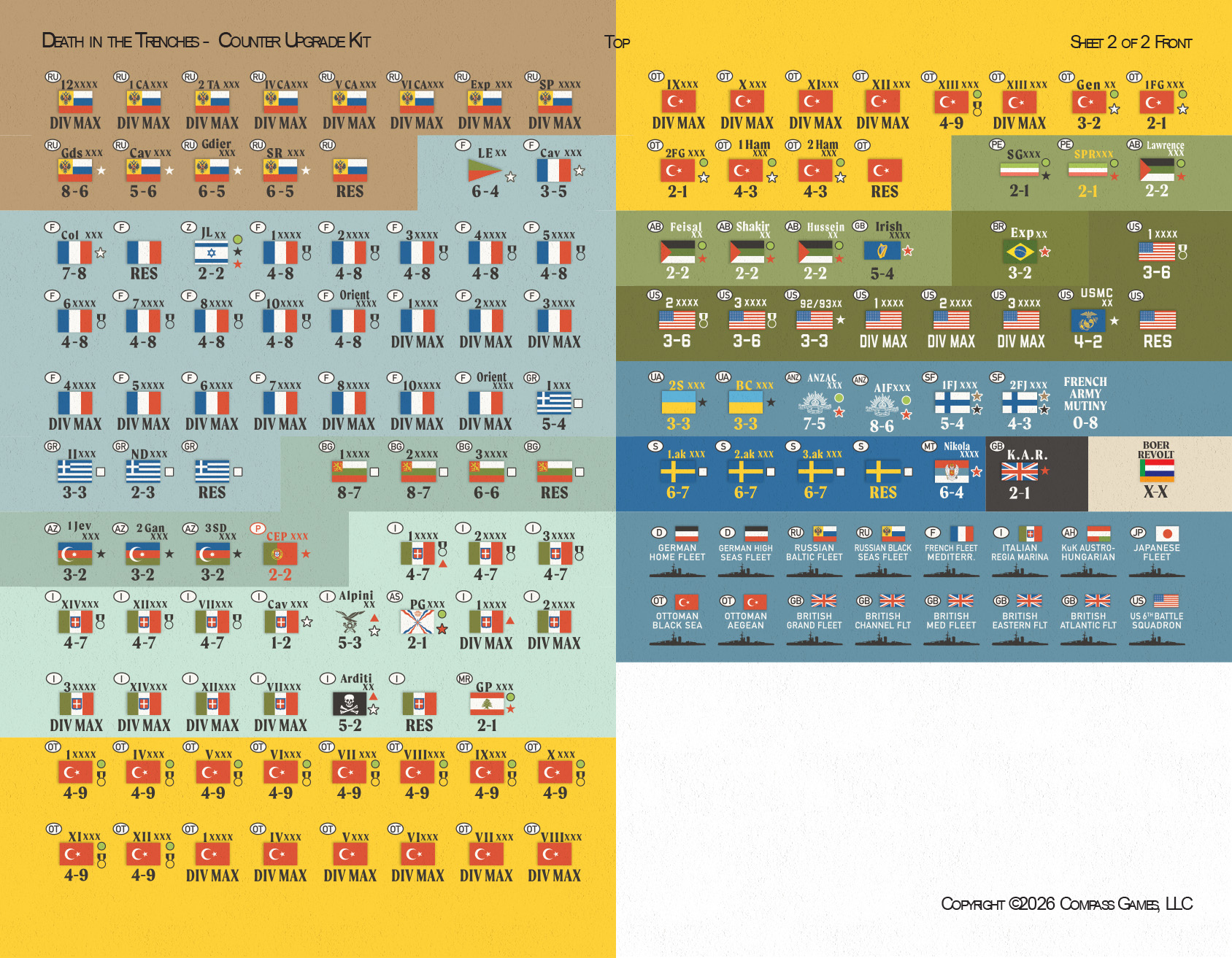 Death In The Trenches Larger Counters (Not Errata Counters) - Image 3